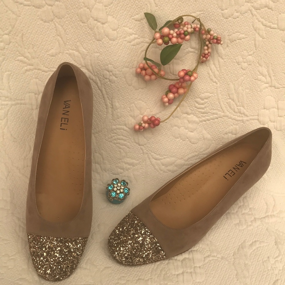 Vaneli pepper truffle suede grey /glitt shoes